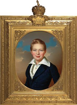 Portrait of Archduke Alexander Leopold (1825–1837), son of Archduke Joseph Palatine of Hungary and Princess Maria Dorothea of Württemberg by 
																			Anton Einsle
